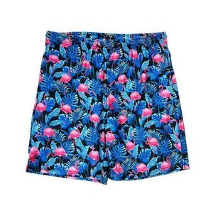 Men's Size Large Blue Floral Pink Flamingo Shorts‎